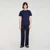 Sandro Logo Tee Cotton T-Shirt Navy Blue