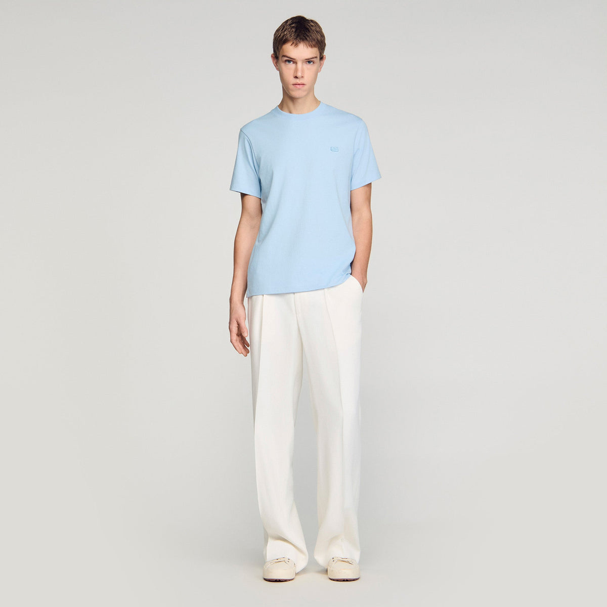 Retro Ss Classic Tee T-Shirt With Double S Patch Sky Blue