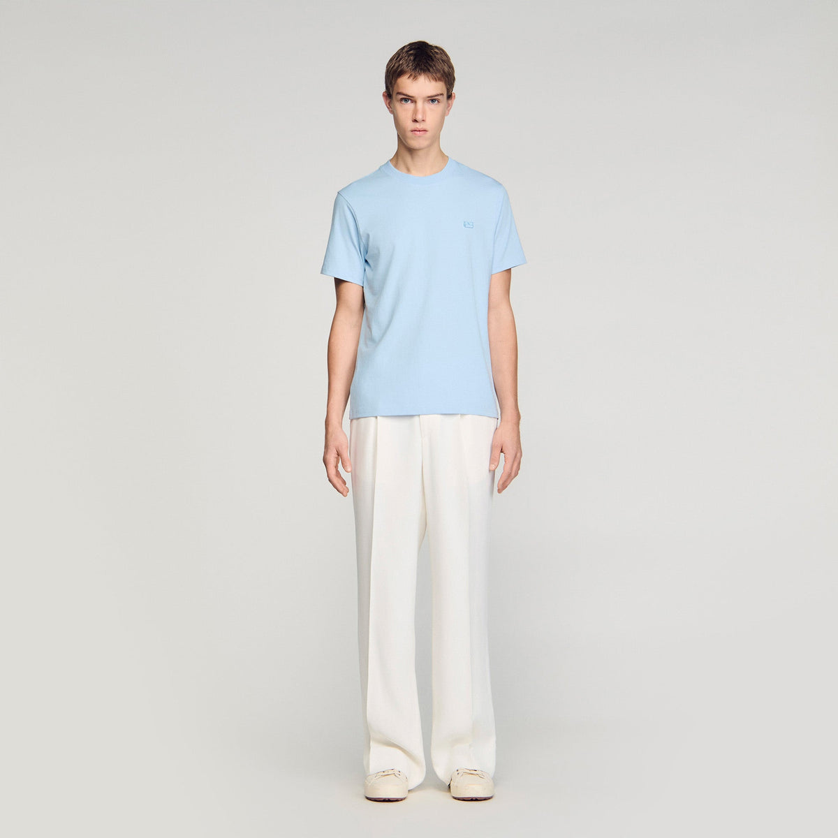 Retro Ss Classic Tee T-Shirt With Double S Patch Sky Blue