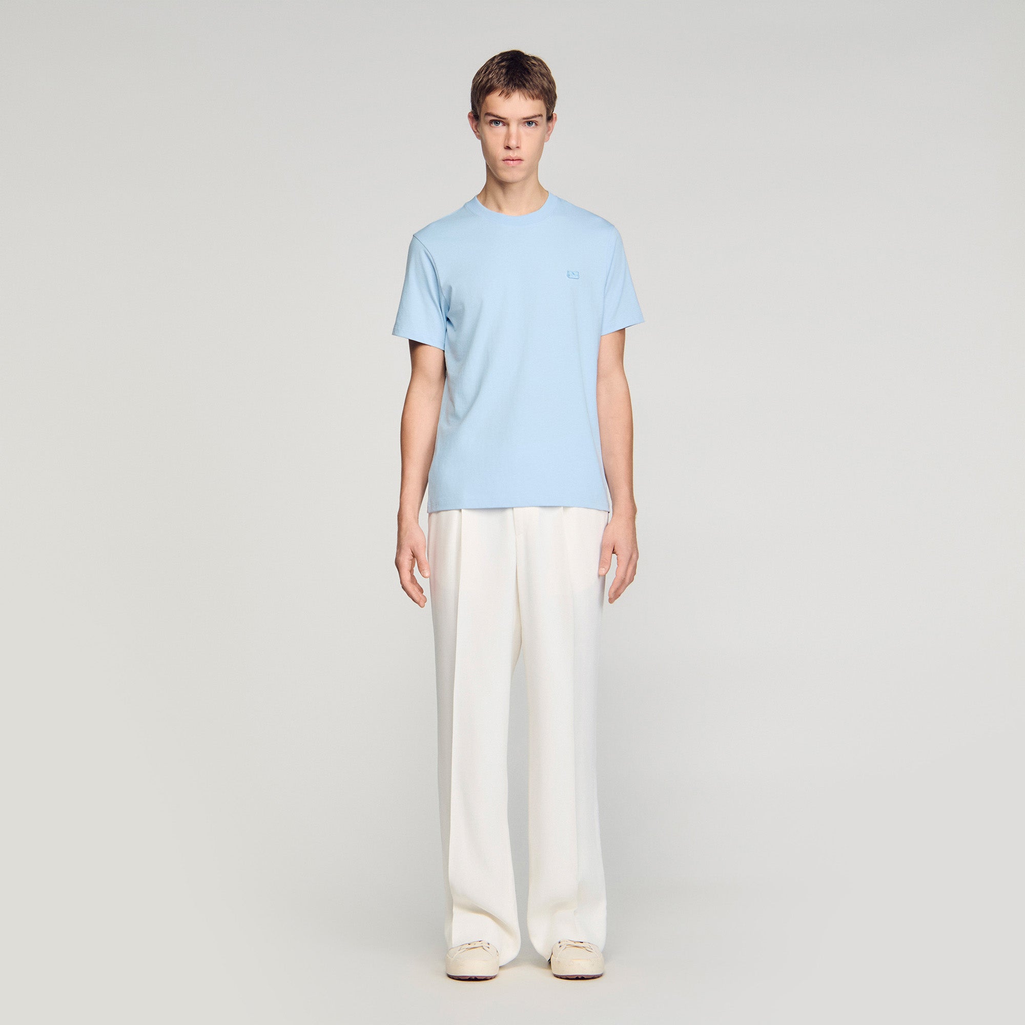 Retro Ss Classic Tee T-Shirt With Double S Patch Sky Blue