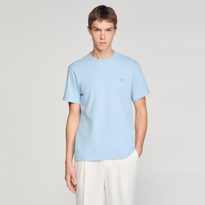 Retro Ss Classic Tee T-Shirt With Double S Patch Sky Blue