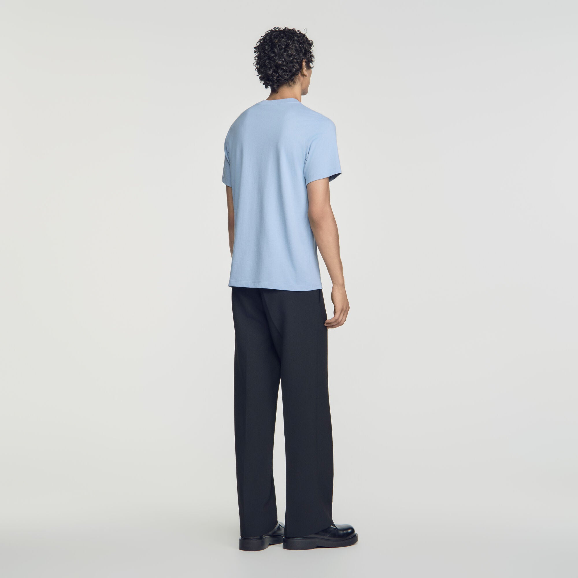 Tshirt Tonal Patch 4S Cotton Logo T-Shirt Blue Grey