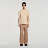 Polo Tonal Patch 4S Cotton polo shirt with leather logo Beige