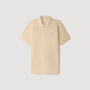 Polo Tonal Patch 4S Cotton polo shirt with leather logo Beige