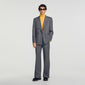 Croisee 4B Pinstripes Abstract pattern wool jacket Middle Grey