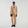 Mode Flannel Wool suit jacket Beige