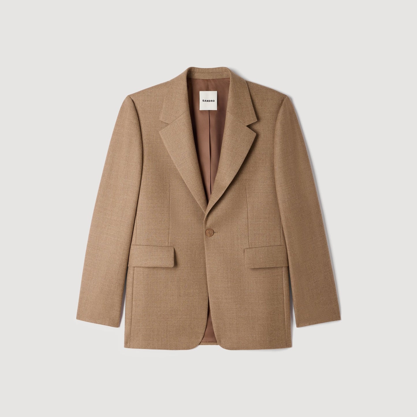 Mode Flannel Wool suit jacket Beige