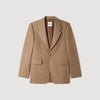 Mode Flannel Wool suit jacket Beige