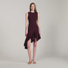 Biancona Asymmetric knit dress Brown