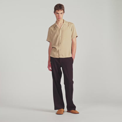 New Requin Mc Loose-Fit Shark Collar Shirt Cappucino