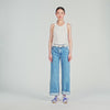 Evie Beaded Ribbed Vest Top White