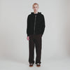 Home Zip Hoodie Oversized Sweatshirt Black
