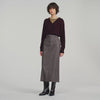 Prune Long wool skirt Greige