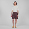Jacquard Cross Short Square Cross patterned shorts Chocolate