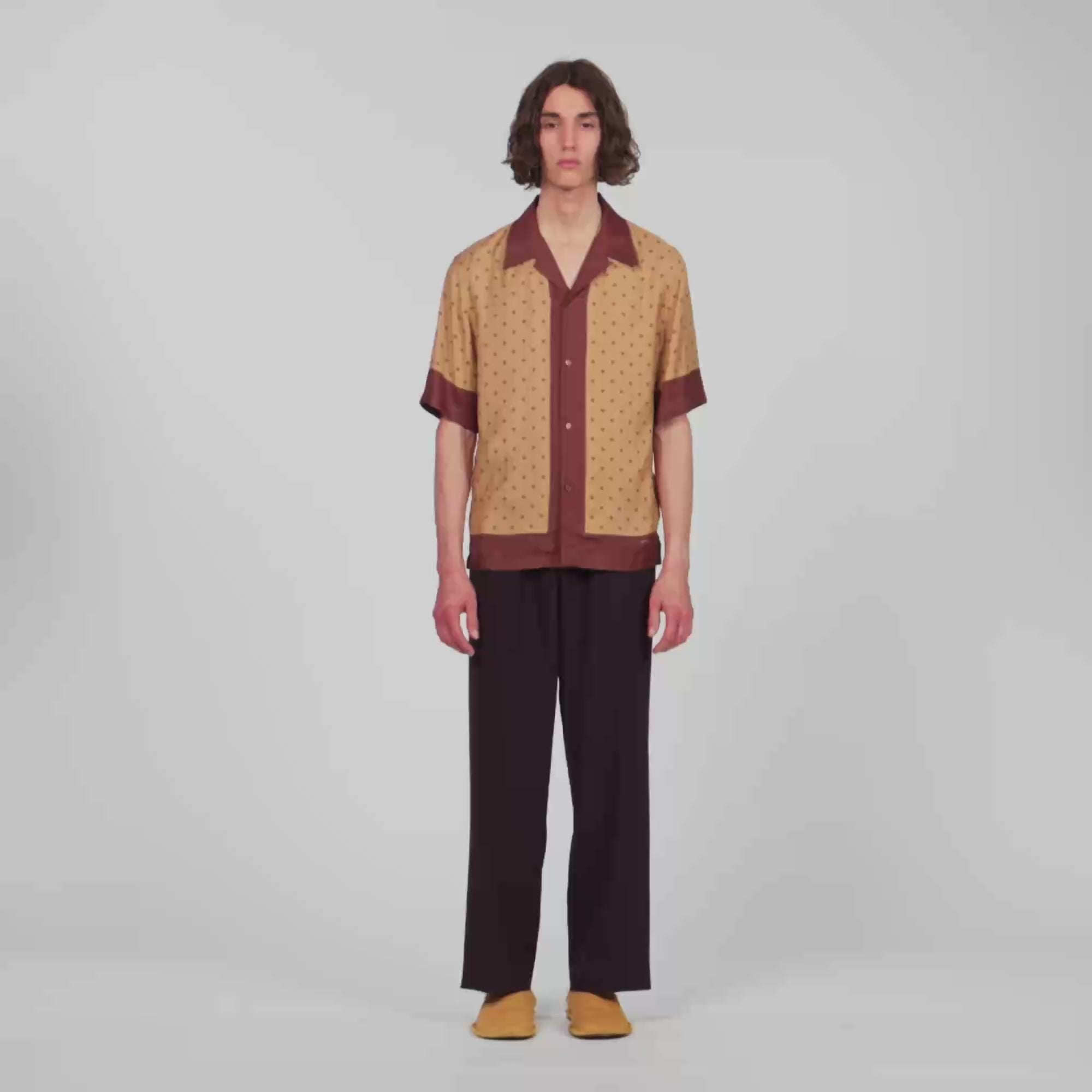 Micro Cross Mc Micro cross motif shirt Camel