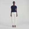 Jesse Ribbed wool and cashmere jumper Navy Blue