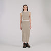 Eleo High-Neck Knit Jumper Taupe