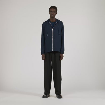 Hooded Shirt Navy Blue