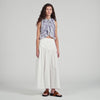 Aleonor Long Poplin Skirt With Ties White