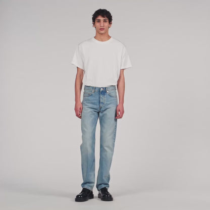 Regular Stonewash And Whiskers Regular jeans Light Blue - Denim