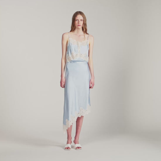 Plume  Printed Skirt Blue / Ecru