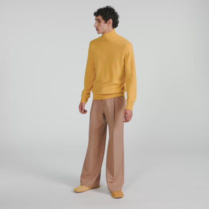 Cashmere Turtleneck Roll neck cashmere jumper Mustard