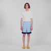Micro Cross Short Square Cross patterned shorts Sky Blue
