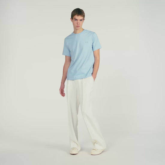 Retro Ss Classic Tee T-Shirt With Double S Patch Sky Blue