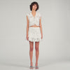 Nayana Guipure Lace Crop Top White