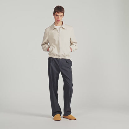 Jones Cotton Jacket Cotton Zip-Up Jacket Ecru