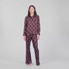 Salinara Floral print silk shirt Brown