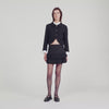 Zeline Short Ruffled Skirt Black