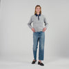 Damien Jumper With Denim Collar Grey