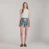 Solane Short Floral Print Shorts Green / Purple