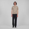 Pablo Short-sleeve knitted polo shirt Light Taupe