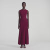 Samantha Pointelle knit maxi dress Bordeaux
