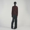 Industrial Wool jumper with high neck Cognac