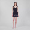 Dalya Short knit dress with studs Black
