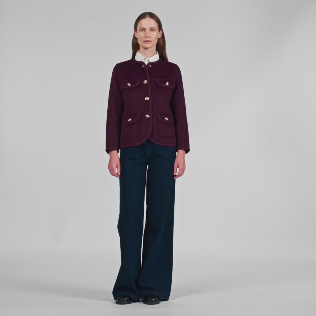 Jilliane Double-Faced Jacket Bordeaux