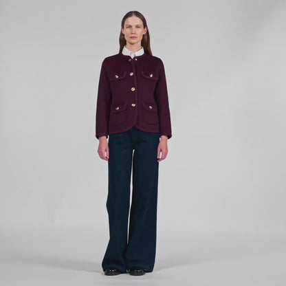 Jilliane Double-Faced Jacket Bordeaux