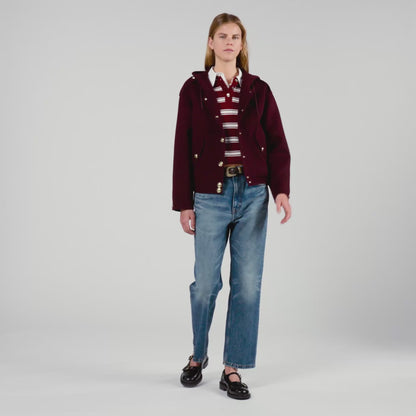 Marjane Double-Faced Wool Coat Bordeaux