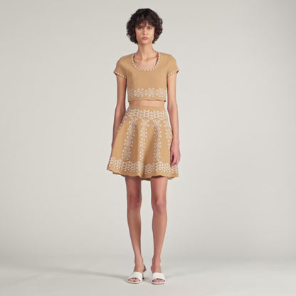 Siena Jumper With Contrast Embroidery Beige
