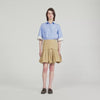 Short Ruffled Skirt Beige