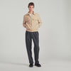 New Fifties Waffle-Effect Zip-Up Jacket Cappucino
