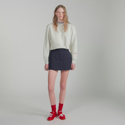 Altheora Striped wool skort Navy Blue