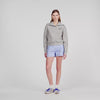 Avery Embroidered Split Neck Sweatshirt Grey