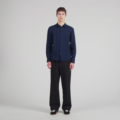 Linen Shirt Linen Shirt Navy Blue