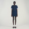 Suzie Short Pleated Dress Navy Blue