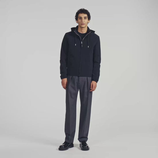 Orion Hooded Zip-Up Jacket Black