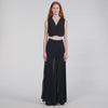 Janis Pleated Wide-Leg Trousers Black